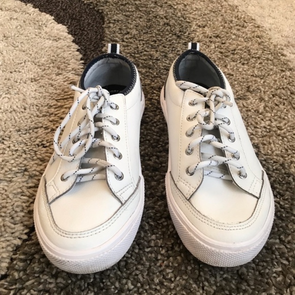 Sperry Deckfin White Sneakers Size 3M